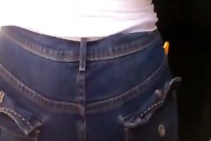 Woman with large a-hole receives caught on my hidden web camera in a mall