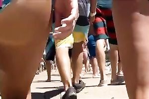 Fantastic butt hidden web camera episode shooted on a beach