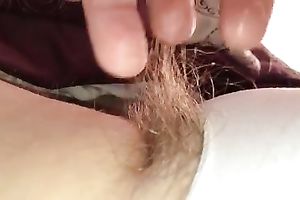 I just love playing with her lengthy pubic hair throughout her pantie and rub her snatch