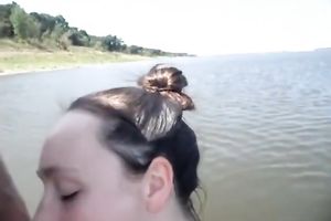 Shameless black cock sluts performs fellatio sex on her hubby outdoors