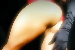 Demonstrating my booty and cleavage for the camera