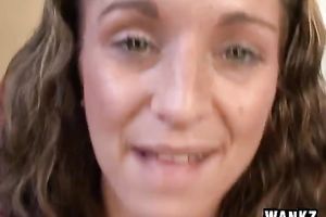 Tight teeny bitch gives masturbation solo to pay for college