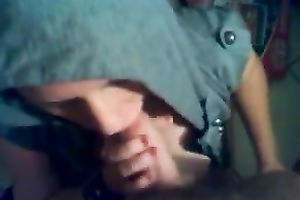 Prurient harlot with giant zeppelins is a oral-job queen