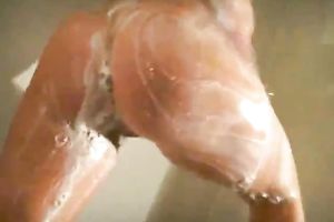 Thick and curvy German GF takes shower before engulfing my biggest dick