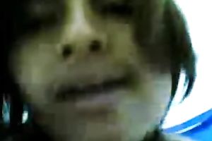 Busty hawt Malay legal age teenager girlfriend romping on my schlong