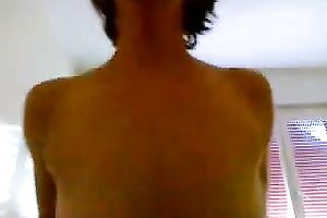 My short-haired GF feels pleased to ride my weiner in POV episode