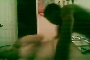 This skanky nympho wants my large dark schlong in her thick cookie