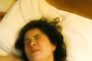 Obese brunetet mon groans whilst getting her hairless bawdy cleft gangbanged