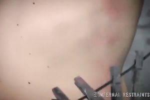 Redhead doxy with pins all over her body receives her muff toyed with a dildo