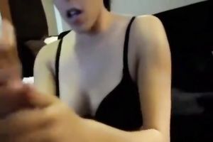 Sizzling brunette hair blows and receives cum on her astounding pointer sisters