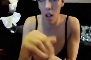 Sizzling brunette hair blows and receives cum on her astounding pointer sisters