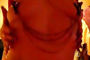 Outrageous body of a golden-haired cougar in my dorm room