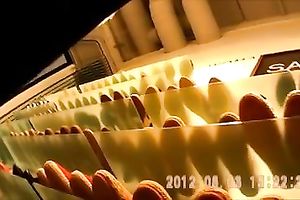 Sexy honey receives her hawt pants undressed to the shoe camera in shop