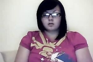 Obese and shy dark brown hair legal age teenager shows me her unshaved wet crack