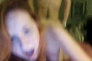 Redhead legal age teenager acquires group-fucked from behind on the daybed