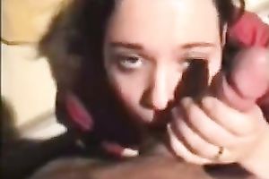 Eye catching gal with sparkling eyes is a oral stimulation queen