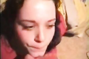 Eye catching gal with sparkling eyes is a oral stimulation queen