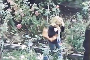 2 hot lesbian ladies stuff their unshaved pussies with a vibrator