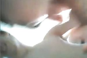 Morning oral-sex POV action with a cute short-haired babe