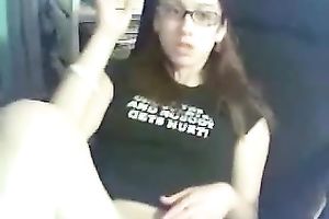 See my lustful GF masturbating for me on webcam