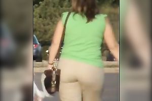 Woman with awesome a-aperture acquires followed by me in a shop