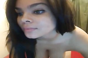 Sensational darksome brown legal age teenager playgirl knows the jaw-dropping power of her hotty