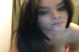 Sensational darksome brown legal age teenager playgirl knows the jaw-dropping power of her hotty