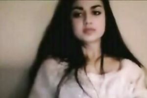 Breath-taking amateur Indian angel undresses on webcam teasingly