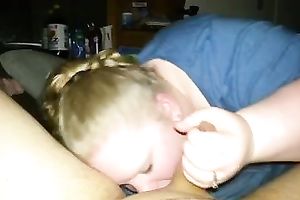 Filthy white big beautiful woman blonde wife greedily engulfing my pink dick