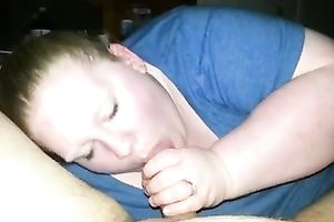 Filthy white big beautiful woman blonde wife greedily engulfing my pink dick