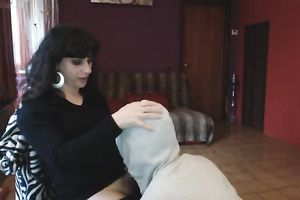 My marvelous TS GF sucks my ramrod and lets me work on her schlong, also