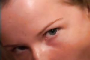 Lusty blond white bitch sucks hard shlong of her slutty guy in shower