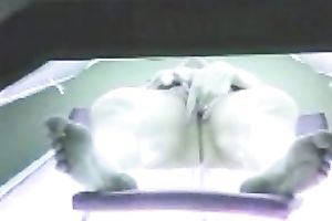 Spying on my lewd client masturbating in a solarium