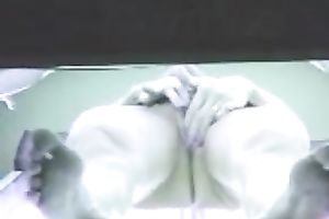 Spying on my lewd client masturbating in a solarium