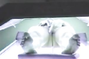 Spying on my lewd client masturbating in a solarium