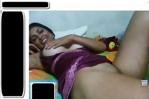 Gorgeous dark brown latin chick is indeed non-professional honey with big tits