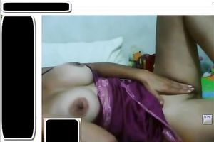 Gorgeous dark brown latin chick is indeed non-professional honey with big tits