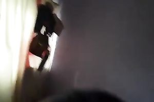 Raven haired breasty girl sucks me off and acquires overspread with gallon of cum