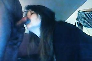 Insatiable brunette hair sucks my 10-Pounder and welcomes it in her vagina