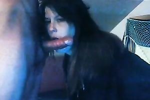 Insatiable brunette hair sucks my 10-Pounder and welcomes it in her vagina
