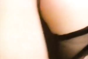 Appealing dark brown in super hawt underware acquires spit roasted hard