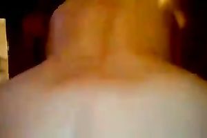 Hot slut with a perfectly obese butt is bouncing on my knob