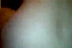 Hot slut with a perfectly obese butt is bouncing on my knob