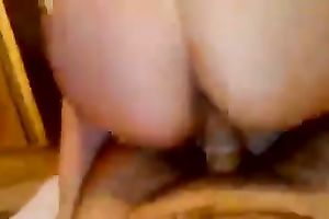 Hot slut with a perfectly obese butt is bouncing on my knob