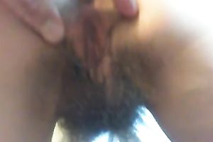 Fingering my GF's supplementary shaggy love tunnel homemade movie