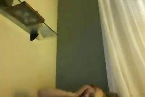 Lovely housewife moans crazily during the time that toying her muff during a intimate show