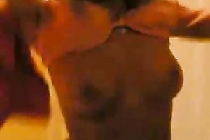 My hot girlfriend wearing red straps goes wild on a web camera