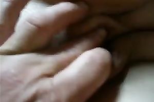 My chunky older white bitch allows me to play with her mangos and shaved snatch