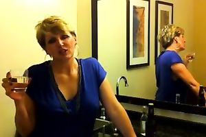 Blonde mama drives me eager with a deepthroat orall-service