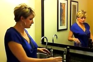 Blonde mama drives me eager with a deepthroat orall-service